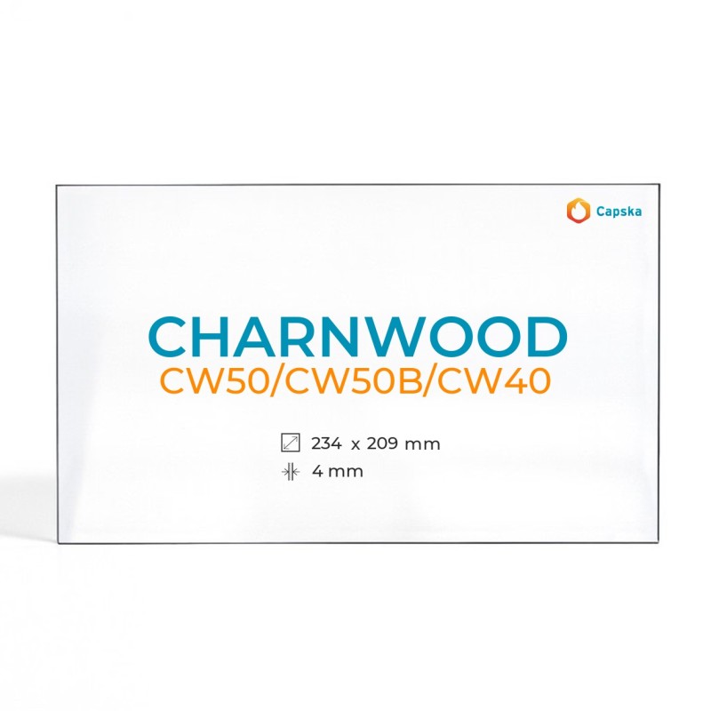 Vidre Rectangle per Estufa de Llenya CHARNWOOD CW50/CW50B/CW40