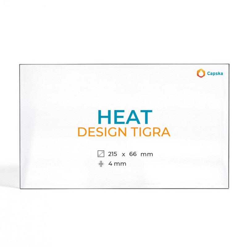 Cristall Heat DESIGN TIGRA - Vidre Rectangle per estufa de llenya