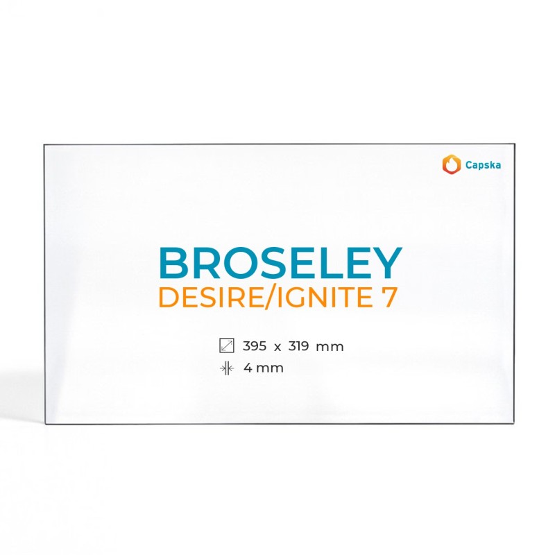 Cristal Broseley DESIRE/IGNITE 7 - Vidrio Rectángulo para estufa de leña
