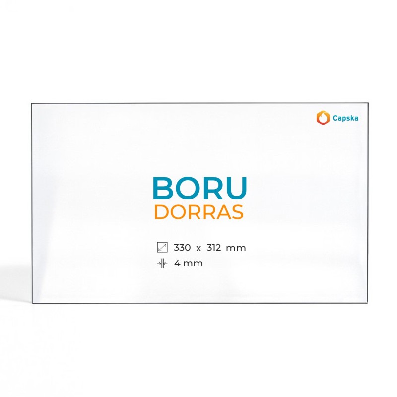 Cristall Boru DORRAS - Vidre Rectangle per estufa de llenya