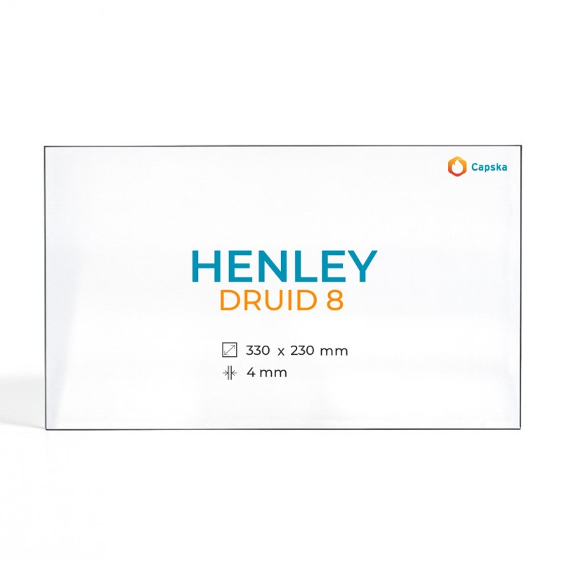 Vidre Cristall Henley DRUID 8 - Rectangle per estufa de llenya