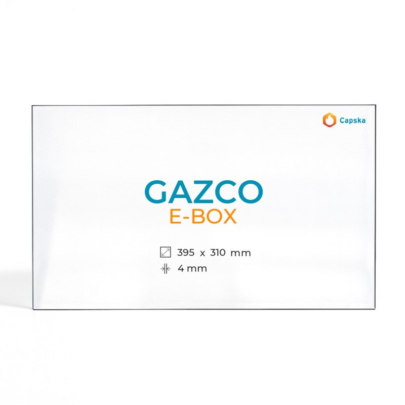 Cristall Gazco E-BOX - Vidre Rectangle per estufa de llenya