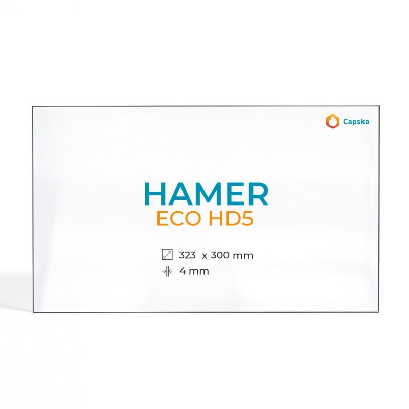 Cristall Hamer ECO HD5 - Vidre Rectangle per estufa de llenya