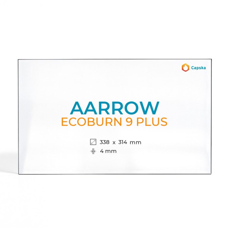 Cristal Aarrow ECOBURN 9 PLUS - Vidrio Rectángulo para estufa de leña