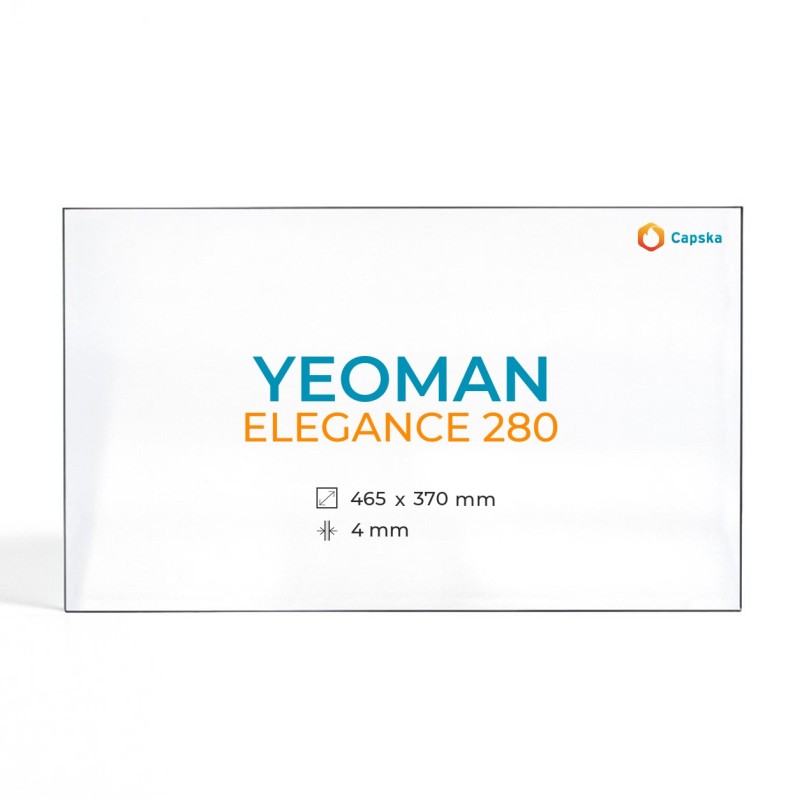 Cristal Yeoman ELEGANCE 280 - Vidrio Rectángulo para estufa de leña