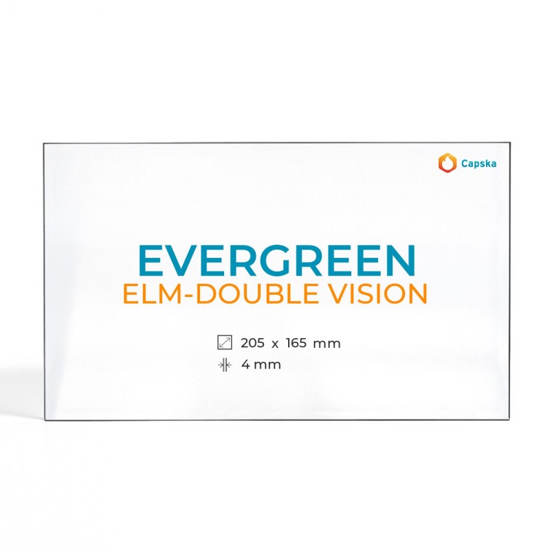 Vidre ceràmic Evergreen ELM-DOUBLE VISION per estufa de llenya