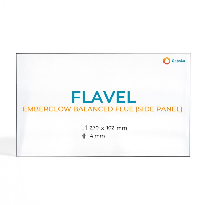 Vidre Flavel EMBERGLOW BALANCED FLUE - Rectangle 270x102x4mm