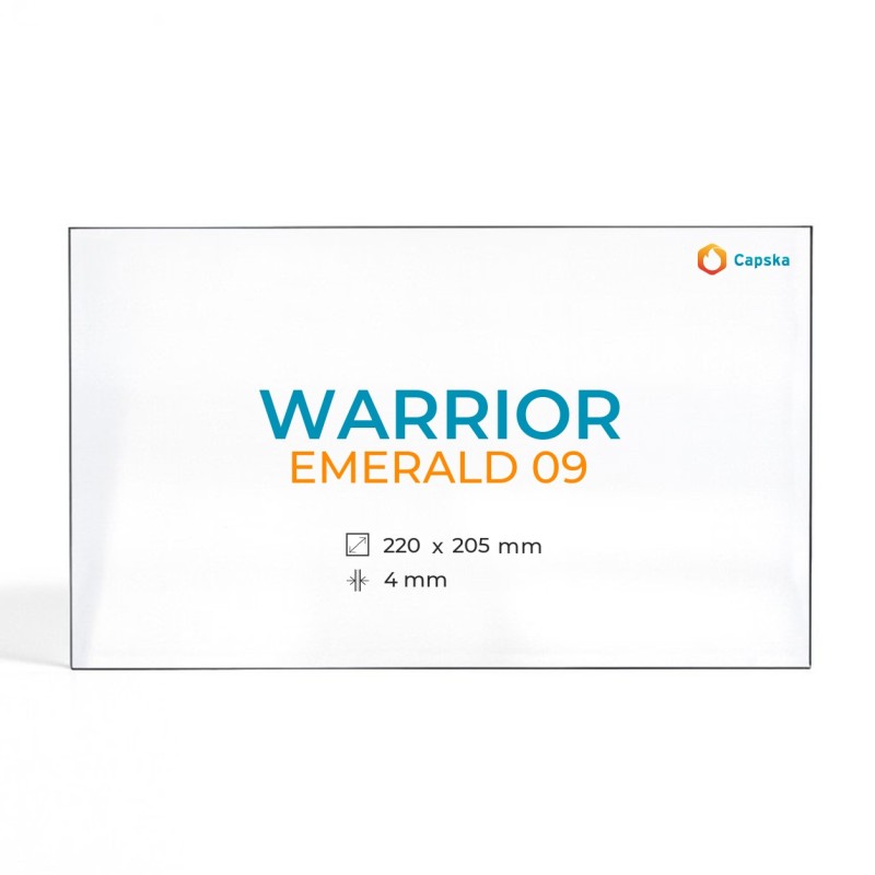 Vidre cristall Warrior EMERALD 09 per estufa de llenya