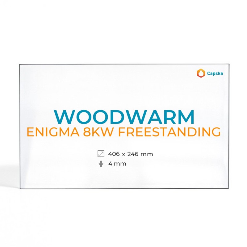 Vidre Rectangle per estufa de llenya Woodwarm ENIGMA 8KW FREESTANDING