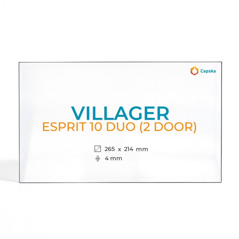 Cristal Villager ESPRIT 10 DUO - Vidrio Rectángulo para estufa de leña