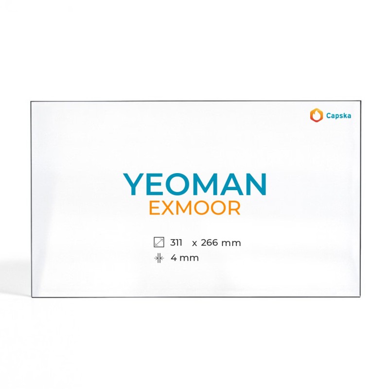 Cristall Yeoman EXMOOR - Vidre Rectangle per estufa de llenya