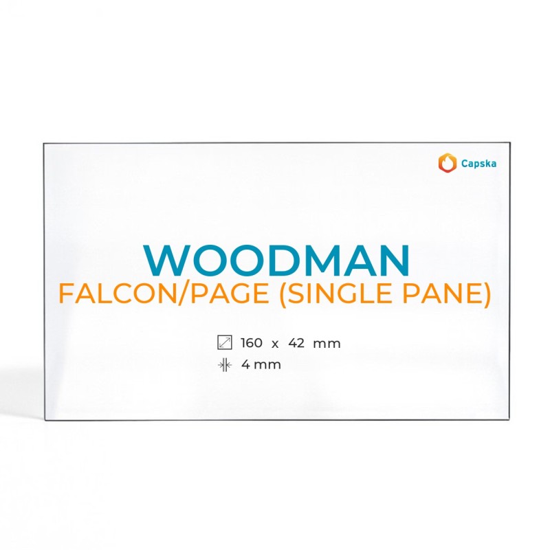 Vidrio para estufa de leña WOODMAN FALCON/PAGE
