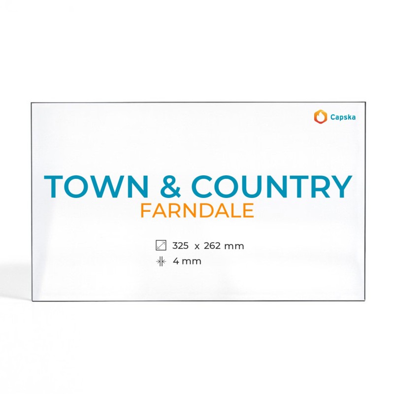 Vidre Rectangle per estufa de llenya Town & Country FARNDALE