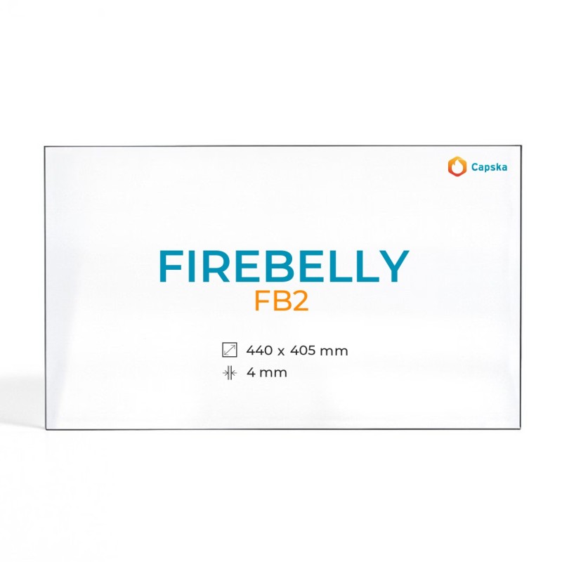 Cristal Firebelly FB2 - Vidrio Rectángulo para estufa de leña