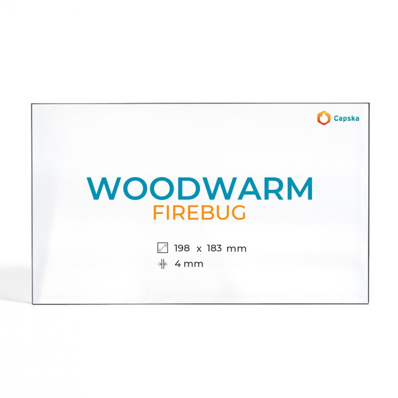 Cristall Woodwarm FIREBUG - Vidre Rectangle per estufa de llenya