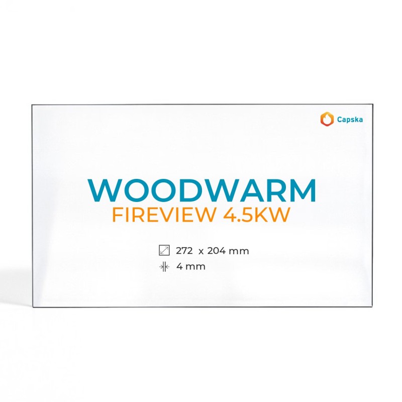 Cristal Woodwarm FIREVIEW 4.5KW - Vidrio Rectángulo para estufa de leña