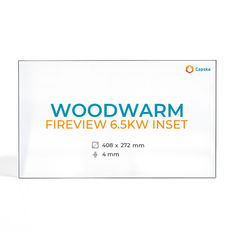 Vidre Rectangle per estufa de llenya WOODWARM FIREVIEW 6.5KW INSET