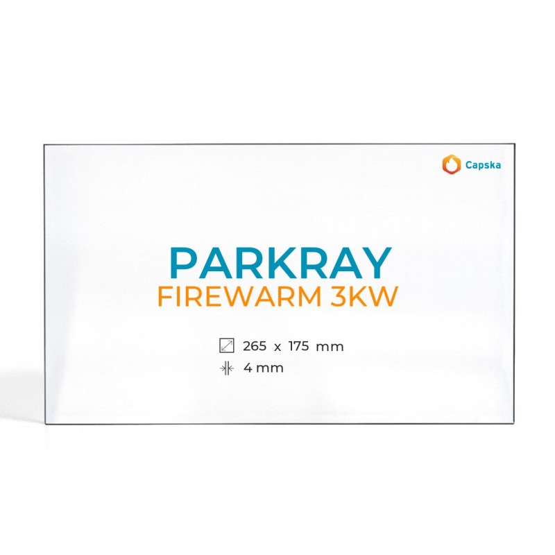 Cristall Parkray FIREWARM 3KW - Vidre Rectangle per estufa de llenya