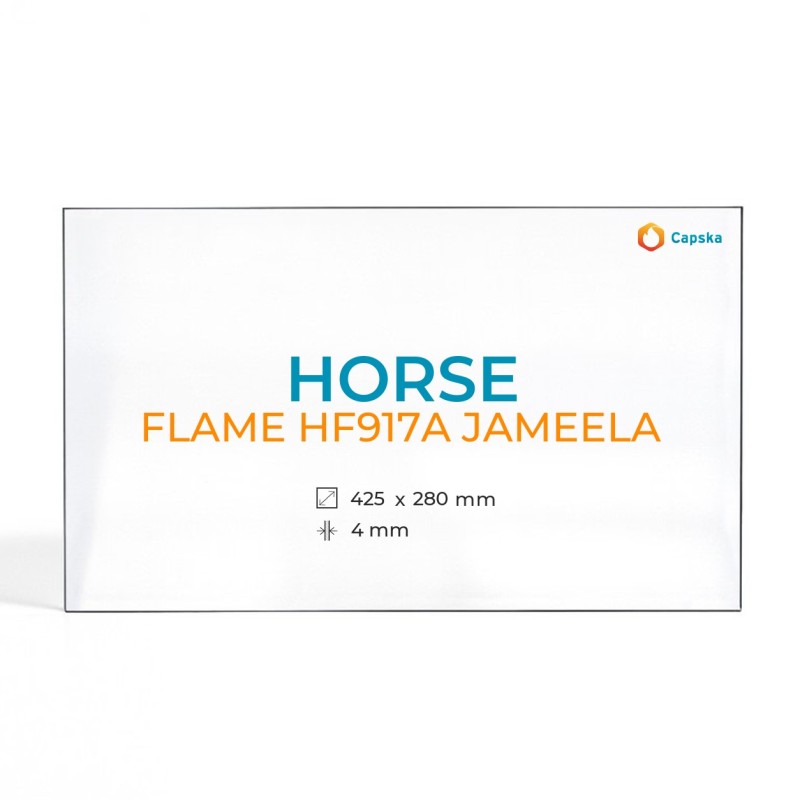 Cristall Horse FLAME HF917A JAMEELA - Vidre Rectangle per estufa de llenya