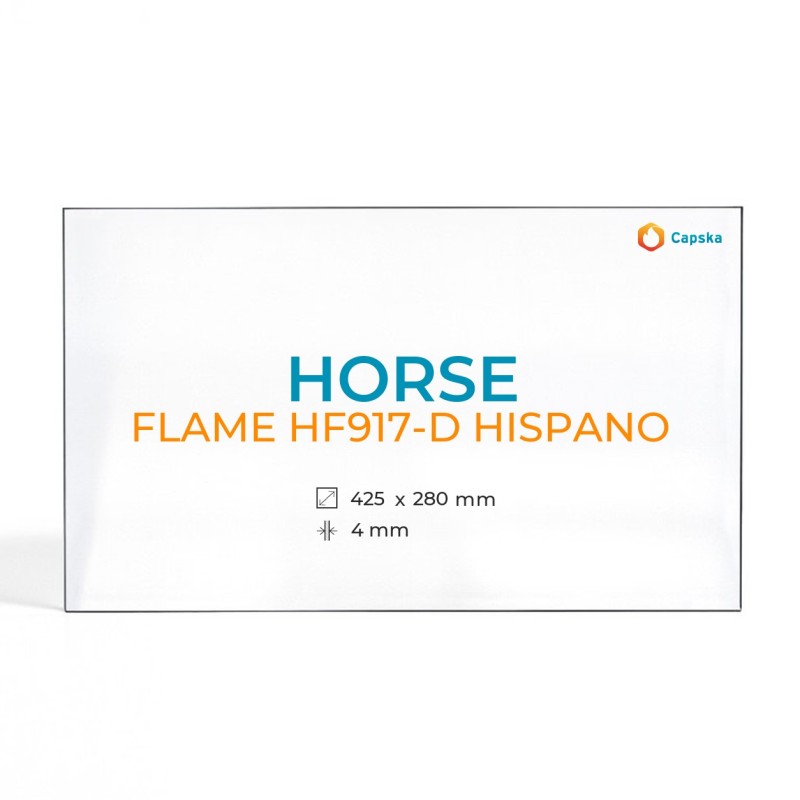 Cristal Horse FLAME HF917-D HISPANO - Vidrio Rectángulo para estufa de leña