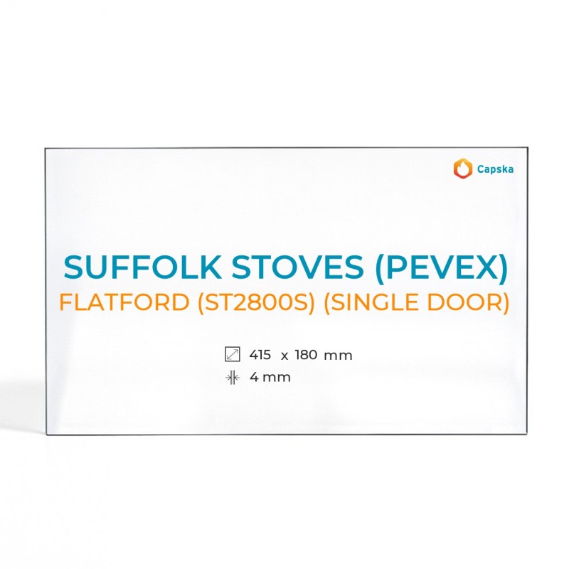 Cristall Suffolk Stoves FLATFORD ST2800S - Vidre Rectangle per estufa de llenya