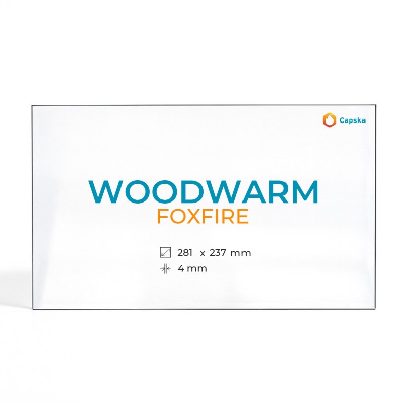 Cristal Woodwarm FOXFIRE - Vidrio Rectángulo para estufa de leña