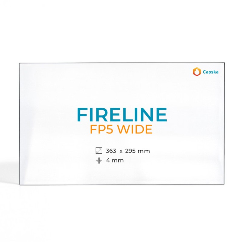 Cristall Fireline FP5 WIDE - Vidre Rectangle per estufa de llenya