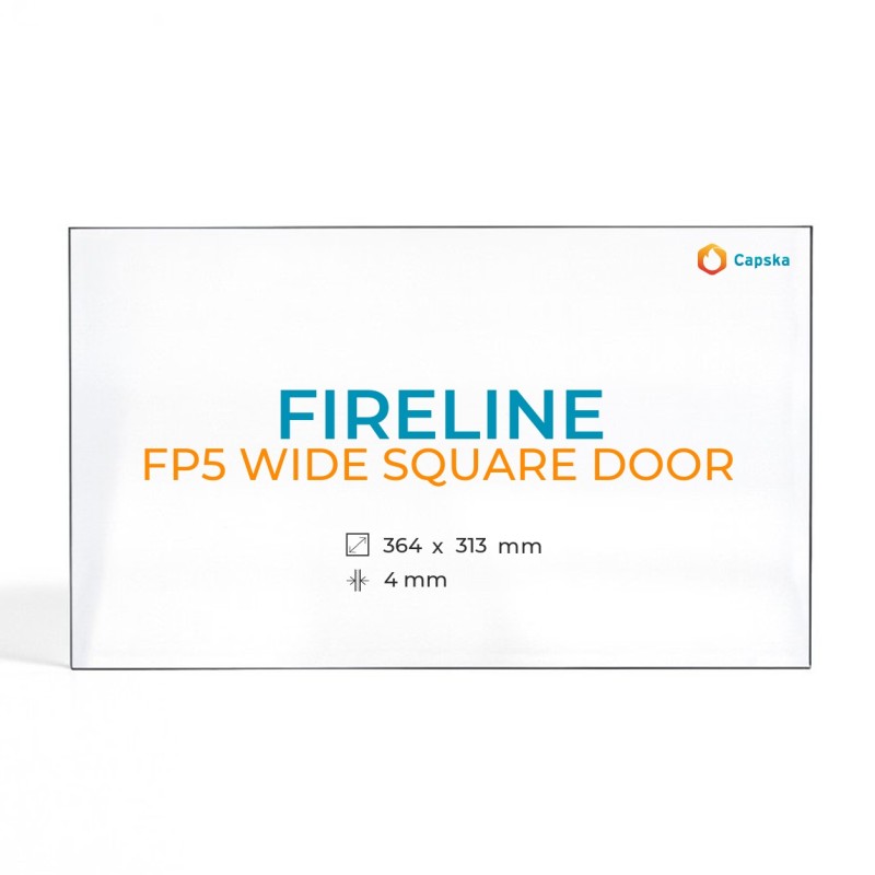 Cristal Fireline FP5 WIDE SQUARE DOOR - Vidrio Rectángulo para estufa de leña
