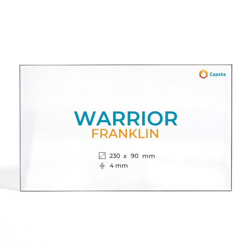 Vidre Rectangle per Estufa de Llenya - Warrior Franklin