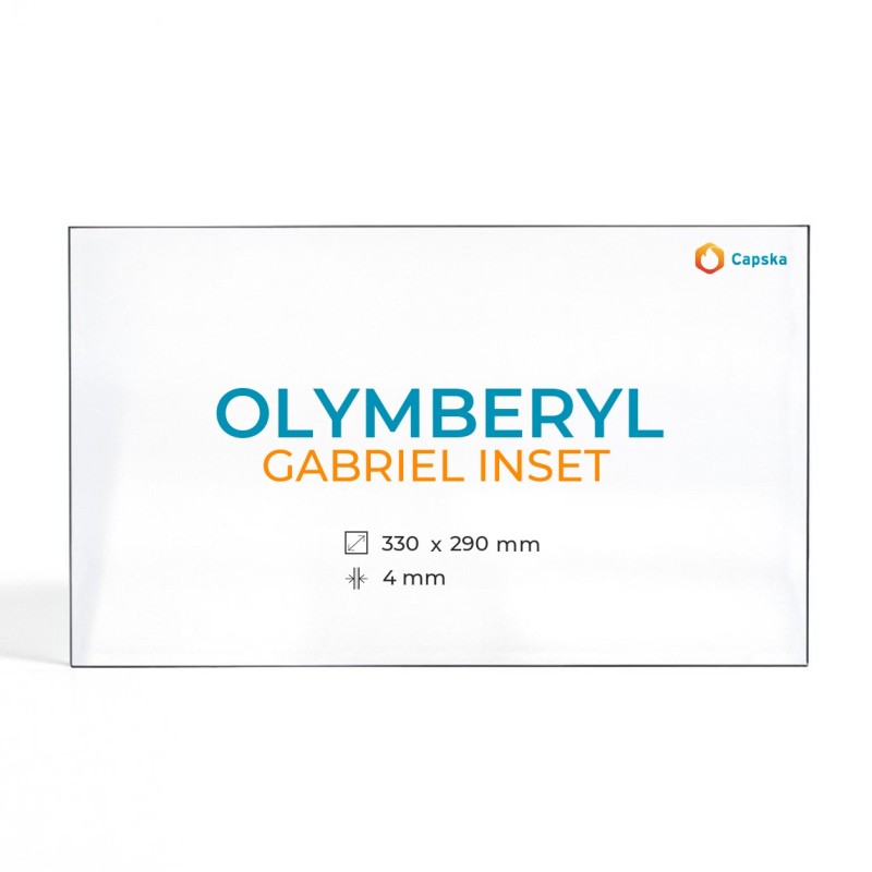 Vidre Olymberyl GABRIEL INSET per estufa de llenya - 330x290x4 mm