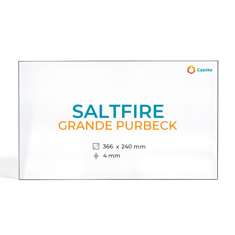 Cristal Saltfire GRANDE PURBECK - Vidrio Rectángulo para estufa de leña