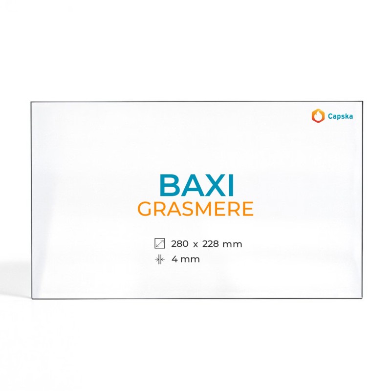 Cristal Baxi GRASMERE - Vidrio Rectángulo para estufa de leña