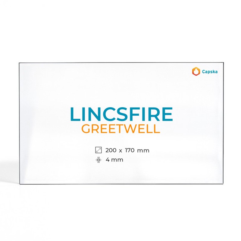 Cristall Lincsfire GREETWELL - Vidre Rectangle per estufa de llenya