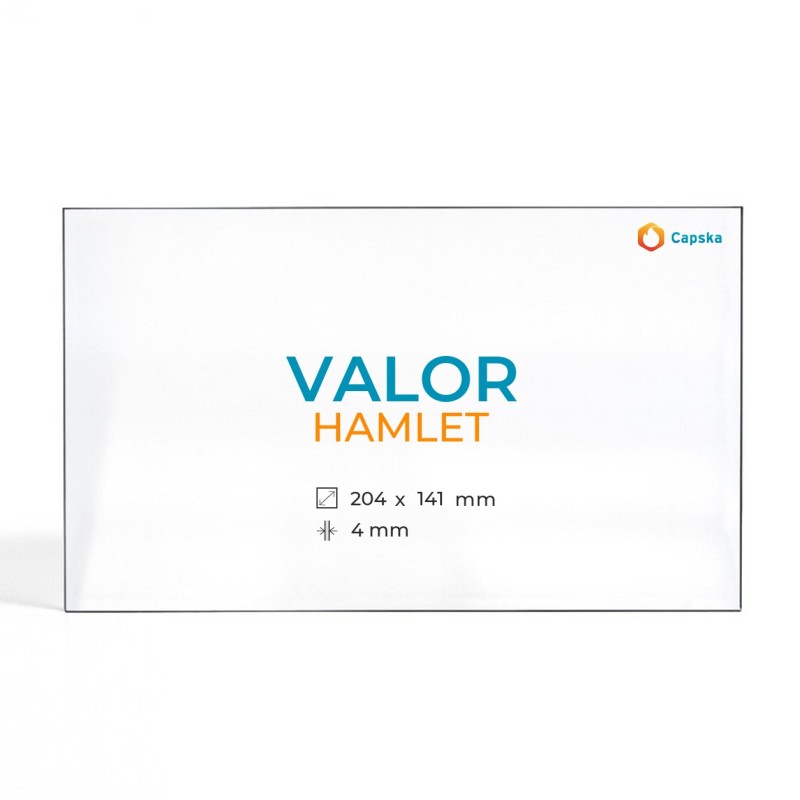 Cristall Valor HAMLET - Vidre Rectangle per estufa de llenya
