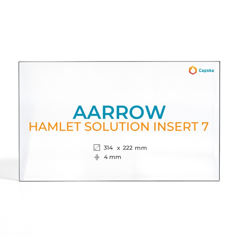 Vidre Rectangle Aarrow HAMLET SOLUTION INSERT 7 per Estufa de Llenya