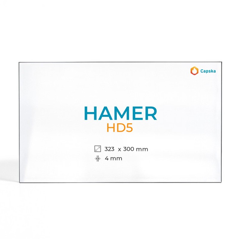 Cristall Hamer HD5 - Vidre Rectangle per estufa de llenya