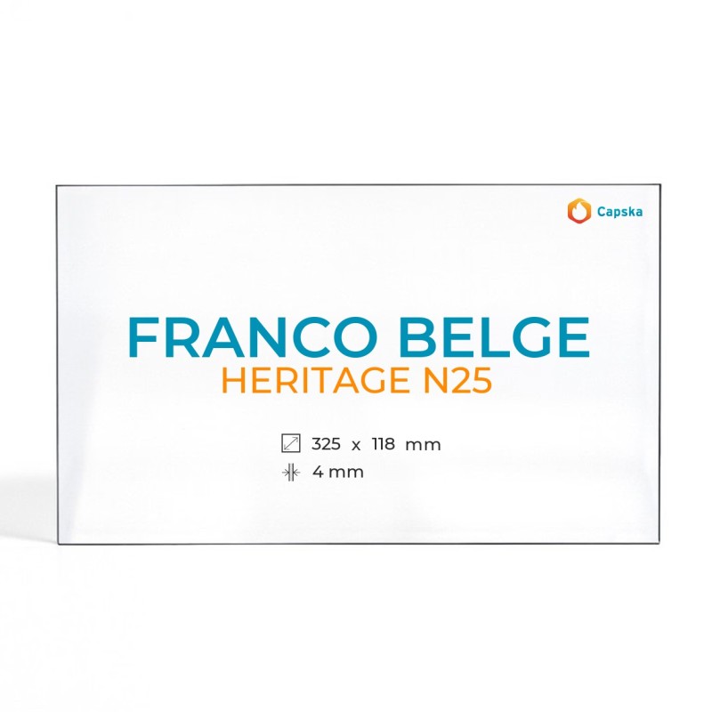 Vidre Cristall Franco Belge HERITAGE N25 - Rectangle per estufa de llenya
