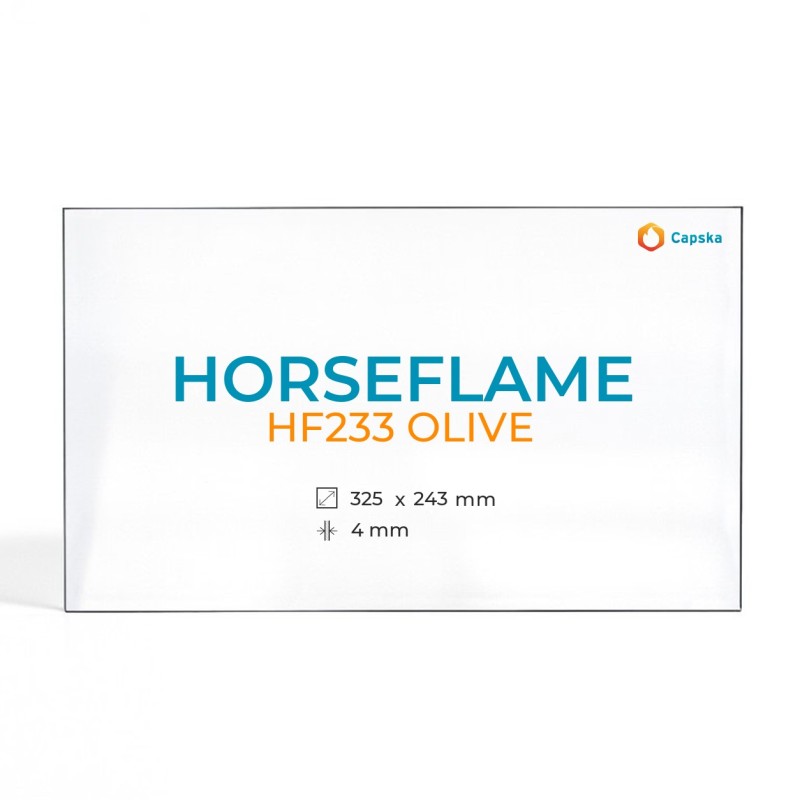 Cristall Horseflame HF233 OLIVE - Vidre Rectangle per estufa de llenya