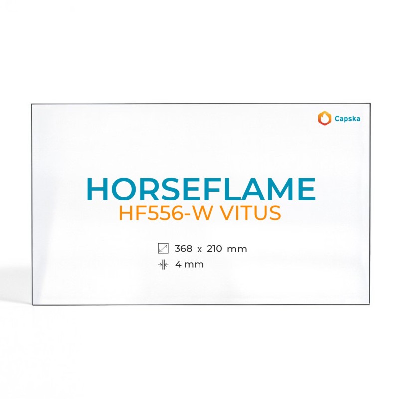Cristal Horseflame HF556-W VITUS - Vidrio Rectángulo para estufa de leña