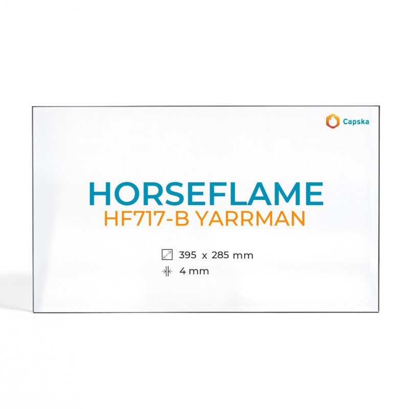 Vidre Horseflame HF717-B YARRMAN per estufa de llenya - Rectangle 395x285x4mm