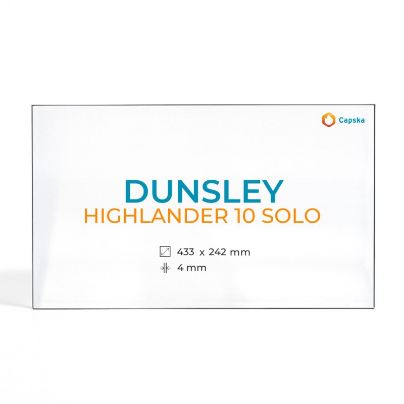 Cristal Dunsley HIGHLANDER 10 SOLO - Vidrio para estufa de leña