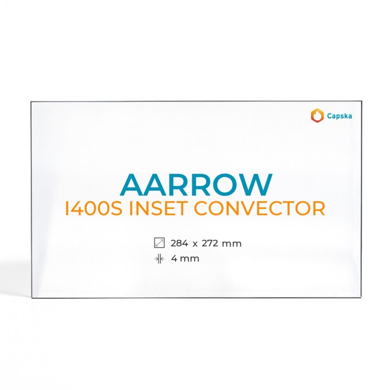 Cristall Aarrow I400S INSET CONVECTOR - Vidre Rectangle per estufa de llenya