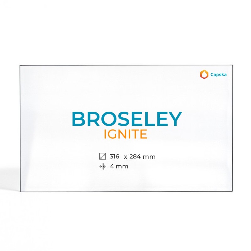 Cristal Broseley IGNITE - Vidrio Rectángulo para estufa de leña