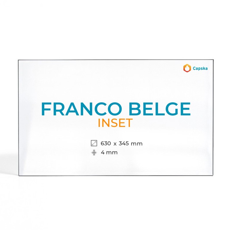 Cristall Franco Belge INSET - Vidre Rectangle per estufa de llenya