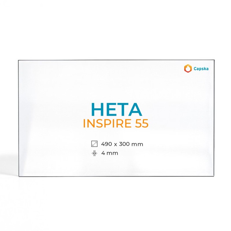 Cristal Heta INSPIRE 55 - Vidrio Rectangular para Estufa de Leña