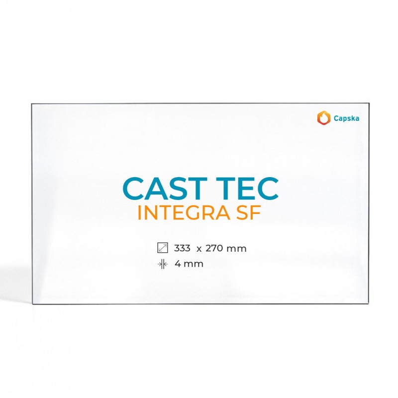Vidre Rectangle per estufa de llenya - Cristall Cast Tec INTEGRA SF
