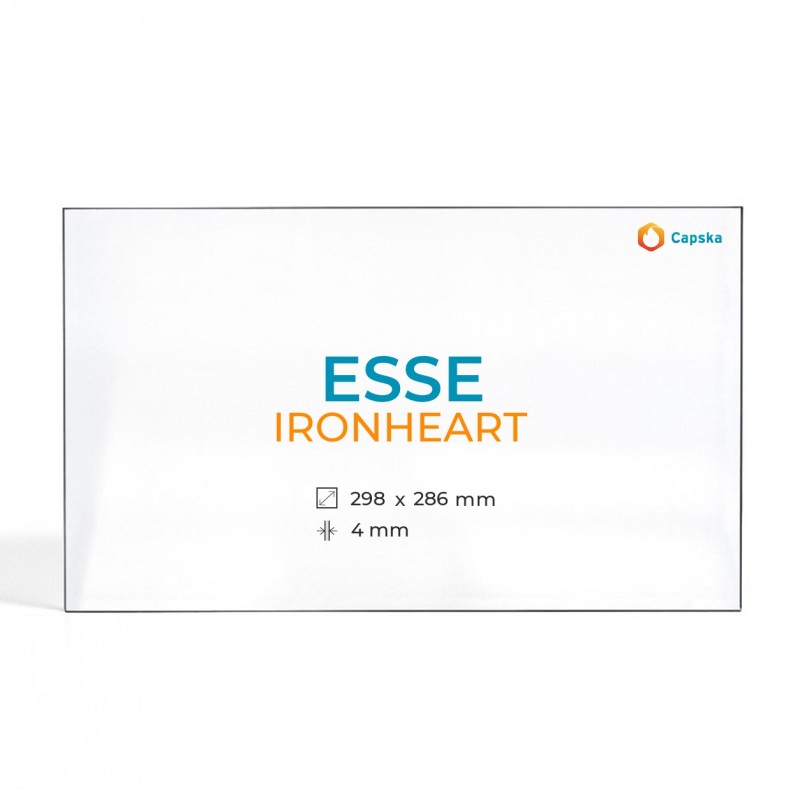 Cristall Esse IRONHEART - Vidre Rectangle per estufa de llenya