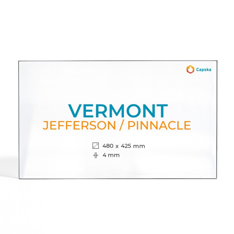 Cristal Vermont Castings JEFFERSON / PINNACLE - Vidrio Rectángulo para estufa de leña