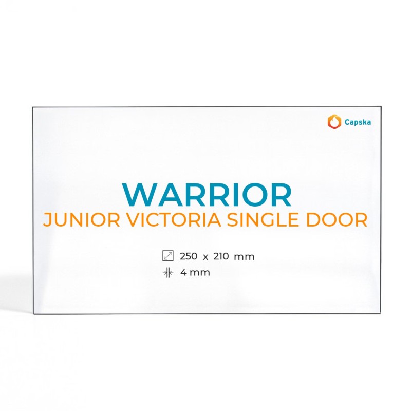 Cristall Warrior JUNIOR VICTORIA SINGLE DOOR - Vidre Rectangle per estufa de llenya