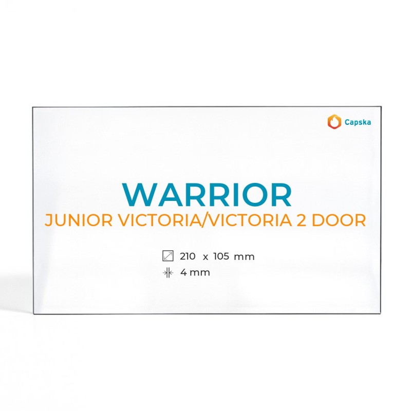 Cristal Warrior JUNIOR VICTORIA/VICTORIA 2 DOOR - Vidrio Rectángulo para estufa de leña